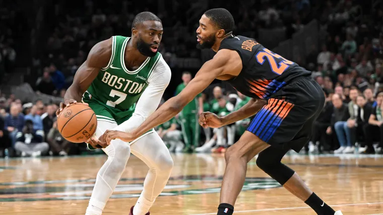 Jaylen Brown and Mikal Bridges