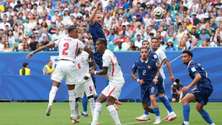 England's Ezri Konsa scores their second goal 071826