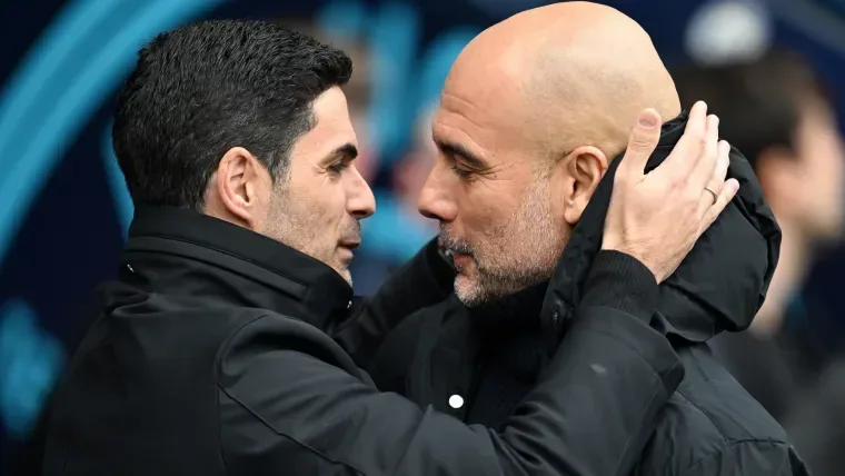 Mikel Arteta and Pep Guardiola